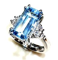 Ring Ititoli Woman Acquamarina in White Gold Acquamarina AD1161#BLA